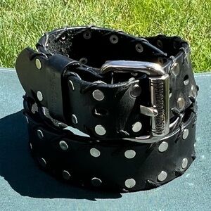 Harley Davidson Men’s Studded Black Leather Belt Size 42 Great Condition
